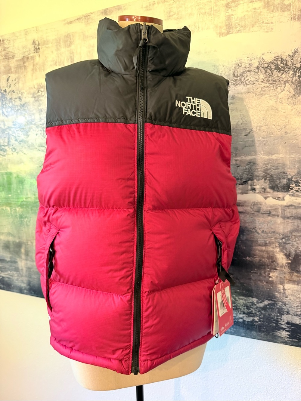 THE NORTH FACE Retro 1996 Nuptse Down Vest 700 Fill Power Down Mens S Red NWT /D
